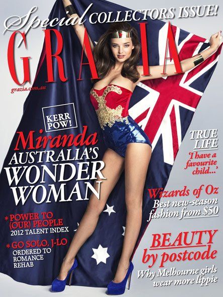 GRAZIA AUSTRALIA magazine side cover 23 January 2012