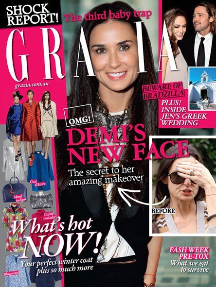 GRAZIA AUSTRALIA magazine side cover 30 April 2012