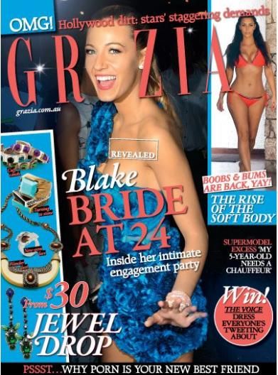 GRAZIA AUSTRALIA magazine side cover 15 May 2012