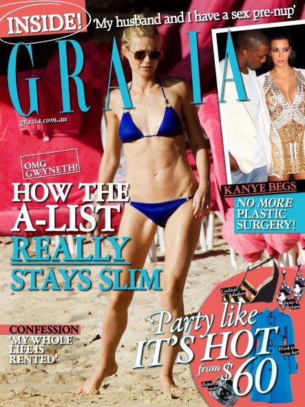 GRAZIA AUSTRALIA magazine side cover 4 June 2012