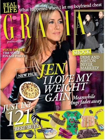 GRAZIA AUSTRALIA magazine side cover 11 June 2012