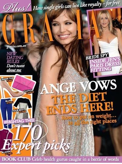 GRAZIA AUSTRALIA magazine side cover 18 June 2012