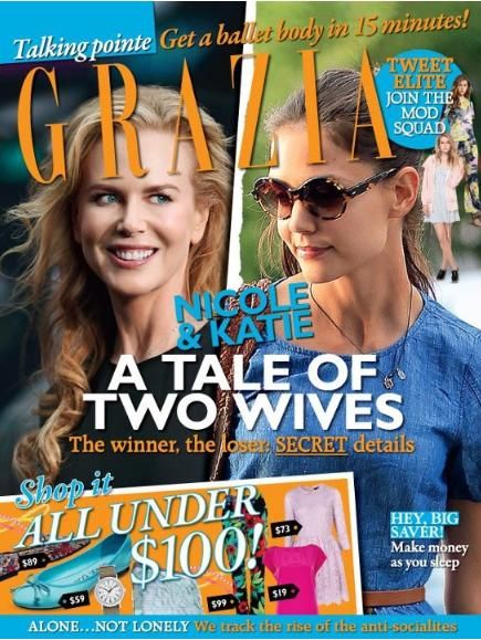 GRAZIA AUSTRALIA magazine side cover 17 July 2012