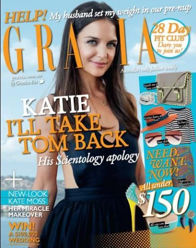 GRAZIA AUSTRALIA magazine side cover 9 October 2012