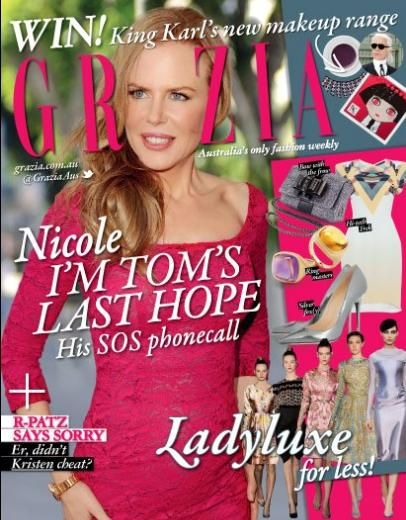 GRAZIA AUSTRALIA magazine side cover 23 October 2012
