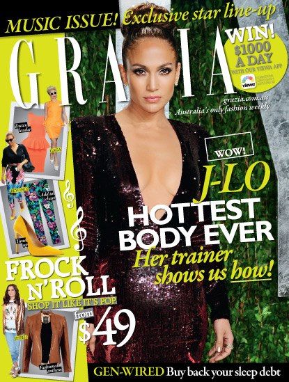 GRAZIA AUSTRALIA magazine side cover 26 November 2012