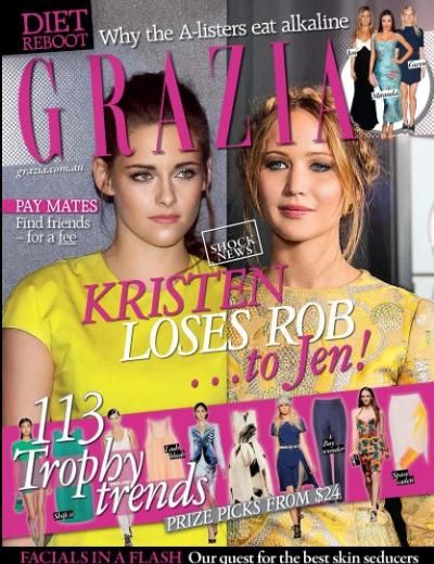 GRAZIA AUSTRALIA magazine side cover 29 January 2013