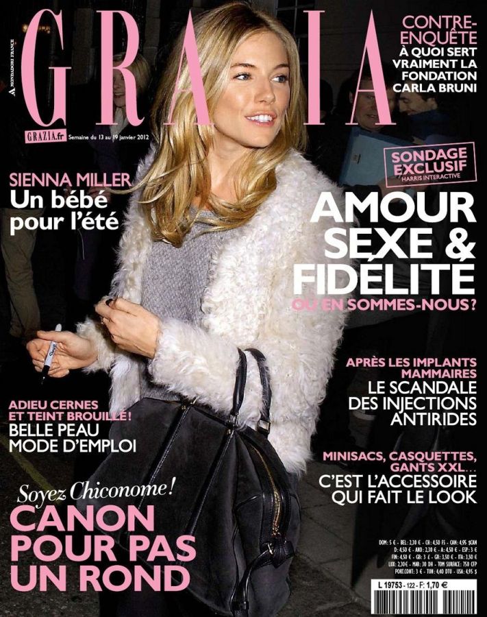GRAZIA FRANCE magazine side cover 13 January 2012