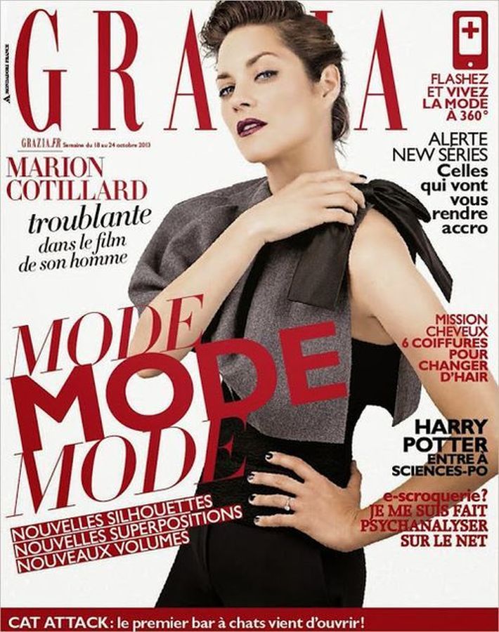 GRAZIA FRANCE magazine side cover 18 October 2013