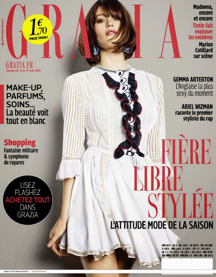 GRAZIA FRANCE magazine side cover 13 March 2015