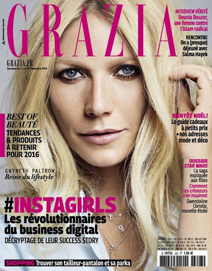 GRAZIA FRANCE magazine side cover 11 December 2015