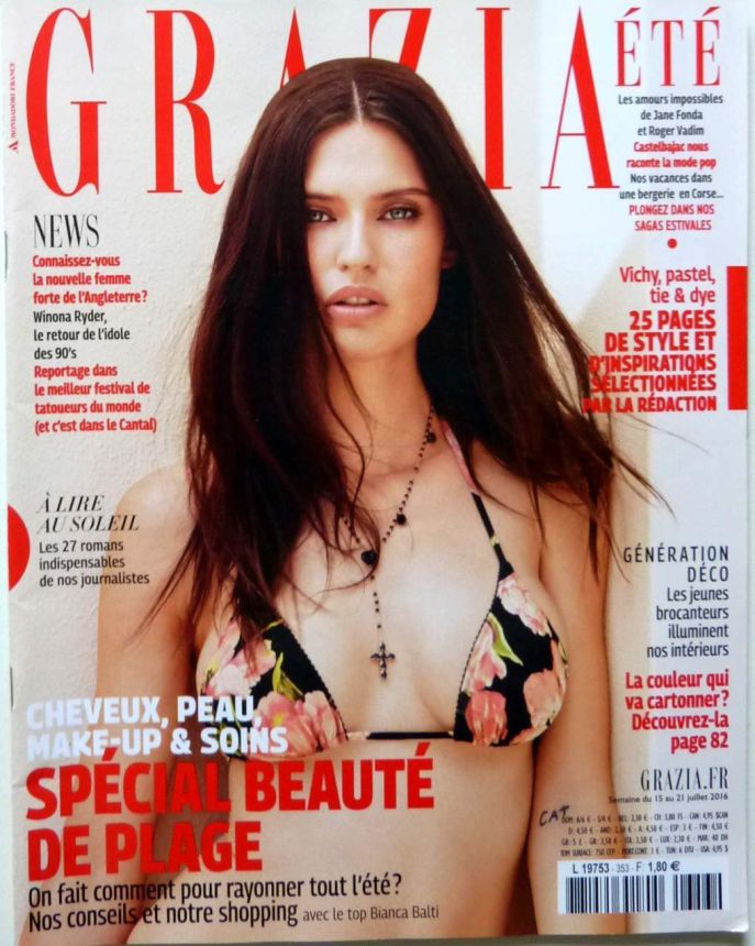 GRAZIA FRANCE magazine side cover 15 July 2016