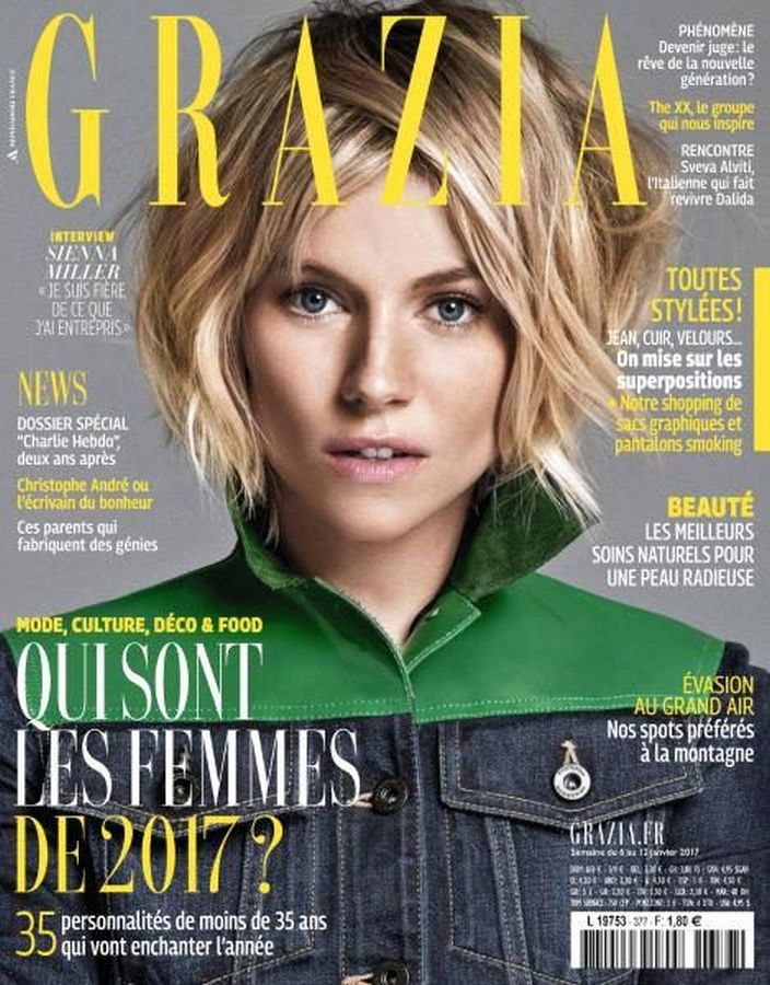 GRAZIA FRANCE magazine side cover 6 January 2017