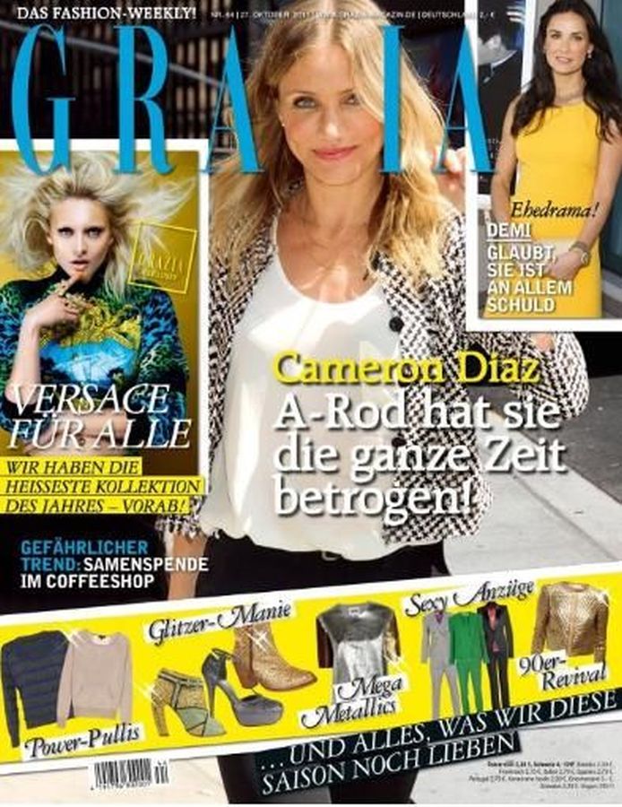 GRAZIA GERMANY magazine side cover 13 October 2011