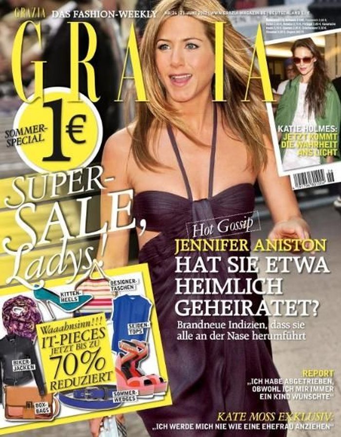 GRAZIA GERMANY magazine side cover 21 June 2012