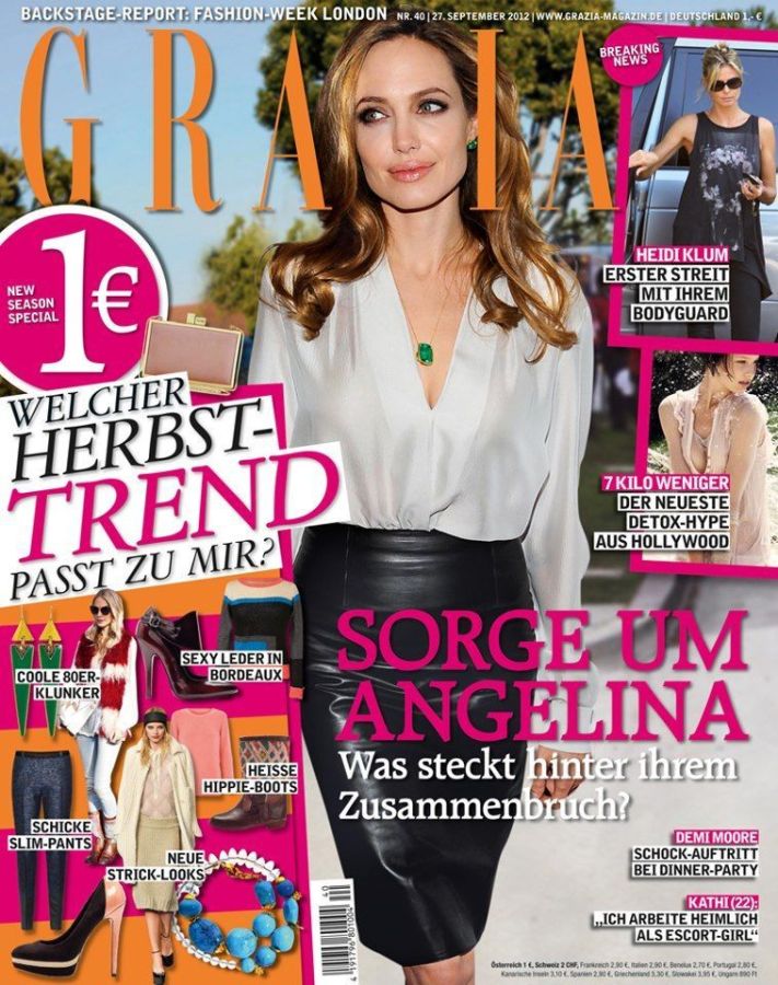 GRAZIA GERMANY magazine side cover 27 September 2012