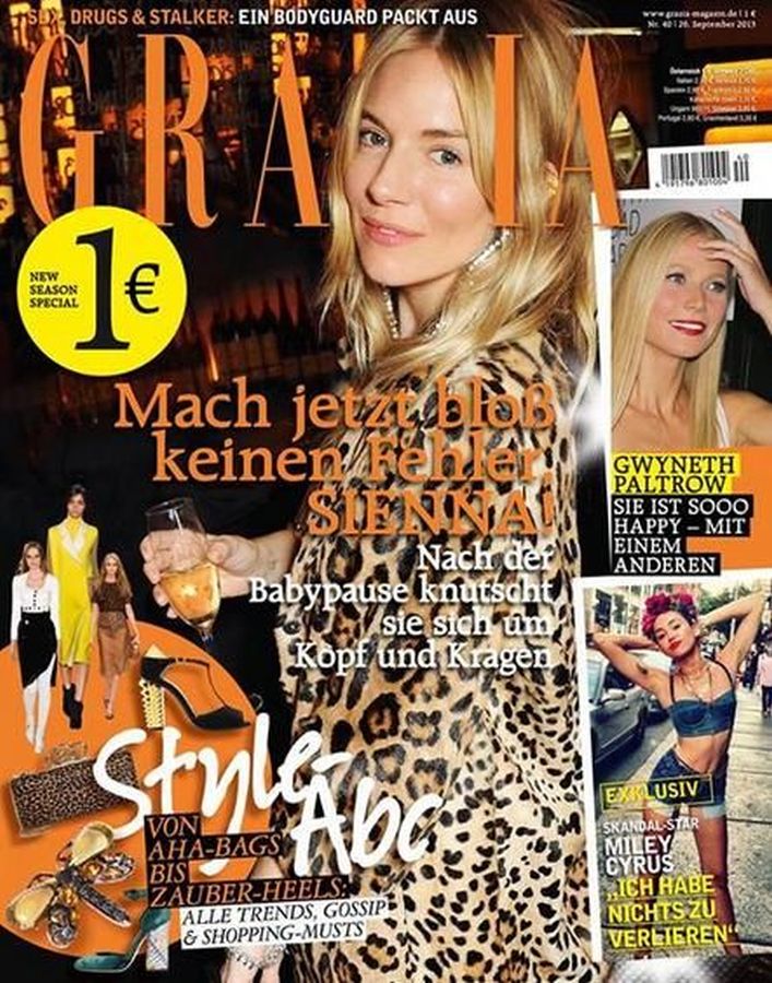 GRAZIA GERMANY magazine side cover 26 September 2013