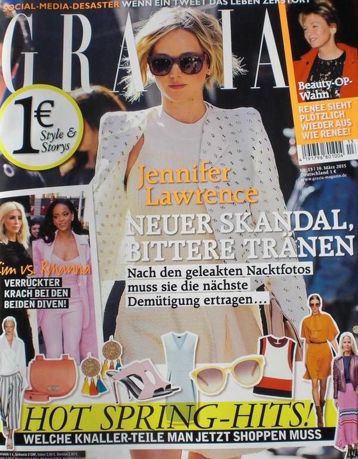 GRAZIA GERMANY magazine side cover 19 March 2015