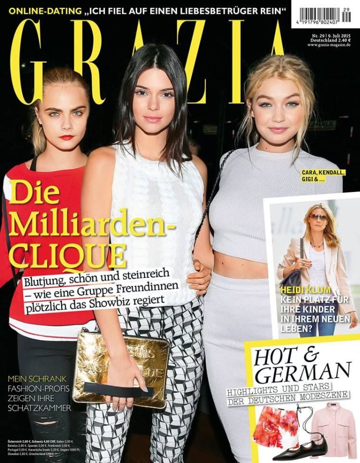 GRAZIA GERMANY magazine side cover 9 July 2015
