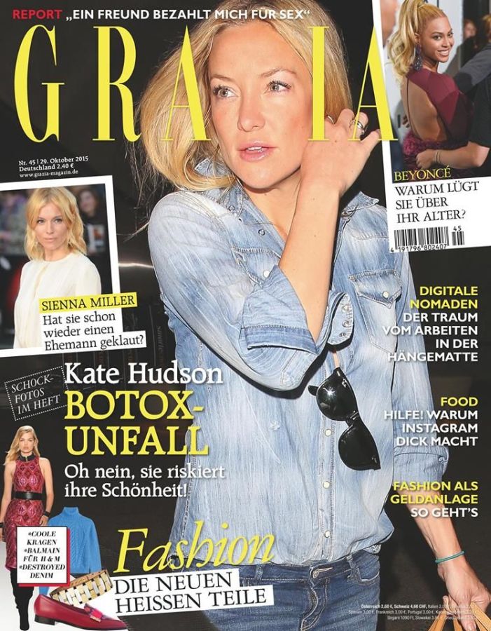 GRAZIA GERMANY magazine side cover 29 October 2015