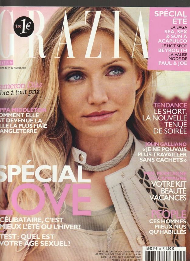 GRAZIA FRANCE magazine side cover Issue 95 1 July 2011