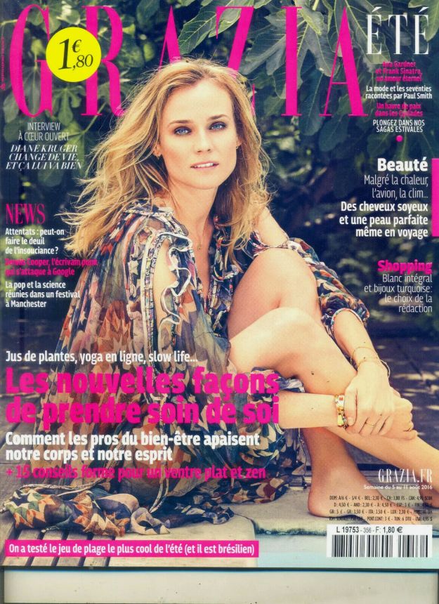 GRAZIA FRANCE magazine side cover 5 August 2016