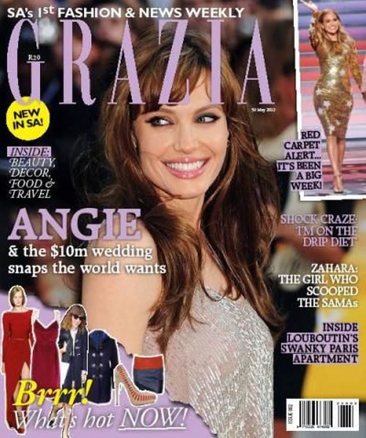 GRAZIA SOUTH AFRICA magazine side cover 30 May 2012