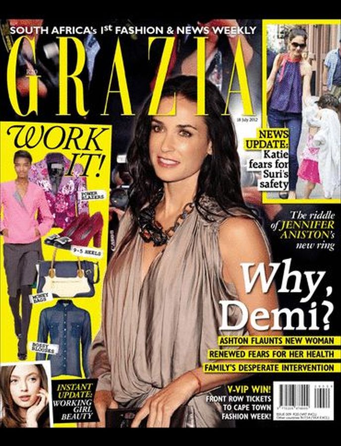 GRAZIA SOUTH AFRICA magazine side cover 18 July 2012