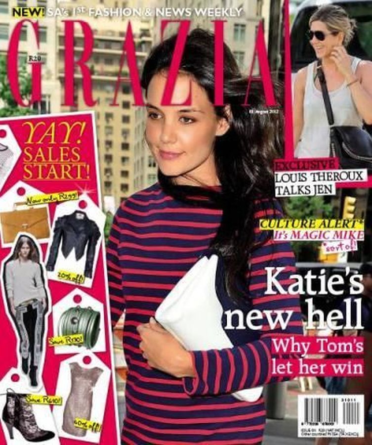GRAZIA SOUTH AFRICA magazine side cover 1 August 2012