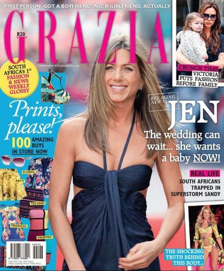 GRAZIA SOUTH AFRICA magazine side cover 16 November 2012