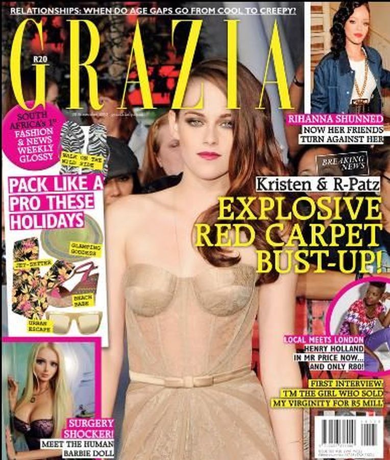 GRAZIA SOUTH AFRICA magazine side cover 23 November 2012