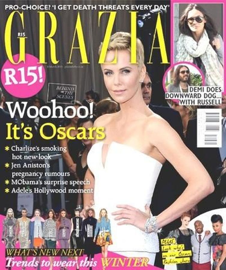 GRAZIA SOUTH AFRICA magazine side cover 6 March 2013