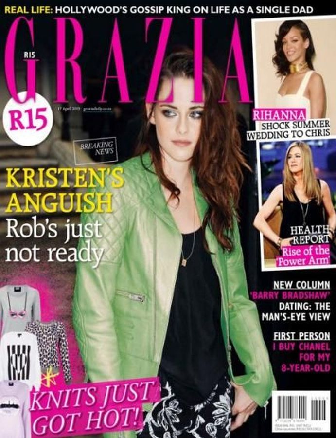 GRAZIA SOUTH AFRICA magazine side cover 17 April 2013