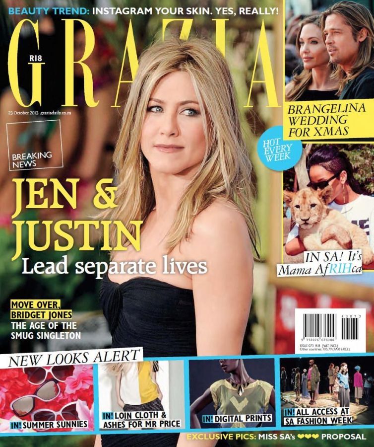 GRAZIA SOUTH AFRICA magazine side cover 23 October 2013