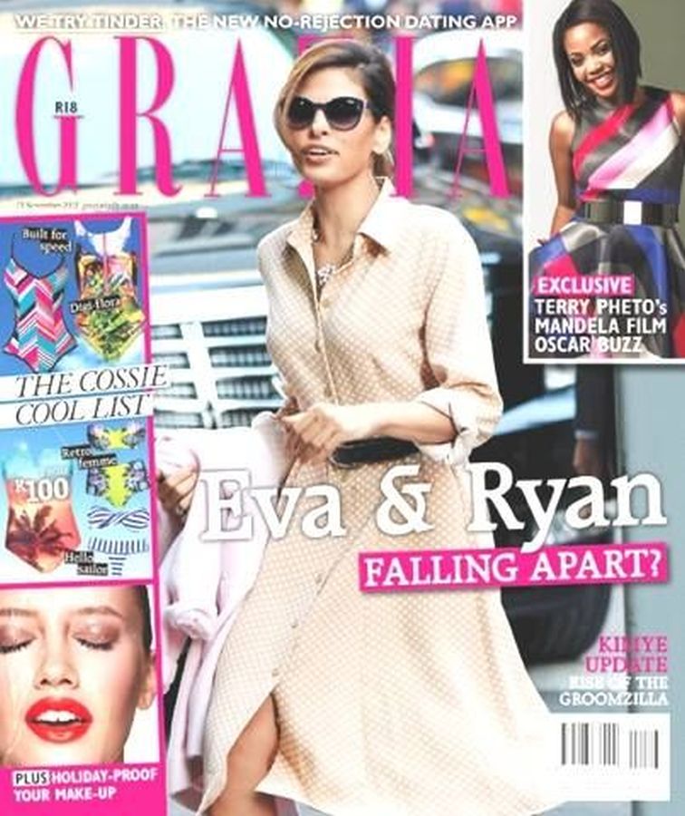 GRAZIA SOUTH AFRICA magazine side cover 13 November 2013