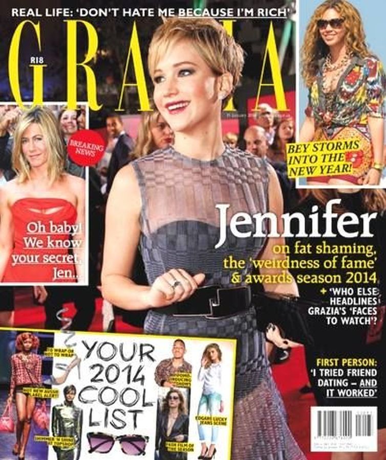 GRAZIA SOUTH AFRICA magazine side cover 15 January 2014