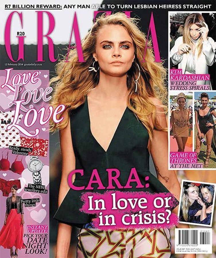 GRAZIA SOUTH AFRICA magazine side cover 12 February 2014