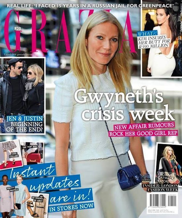GRAZIA SOUTH AFRICA magazine side cover 5 March 2014