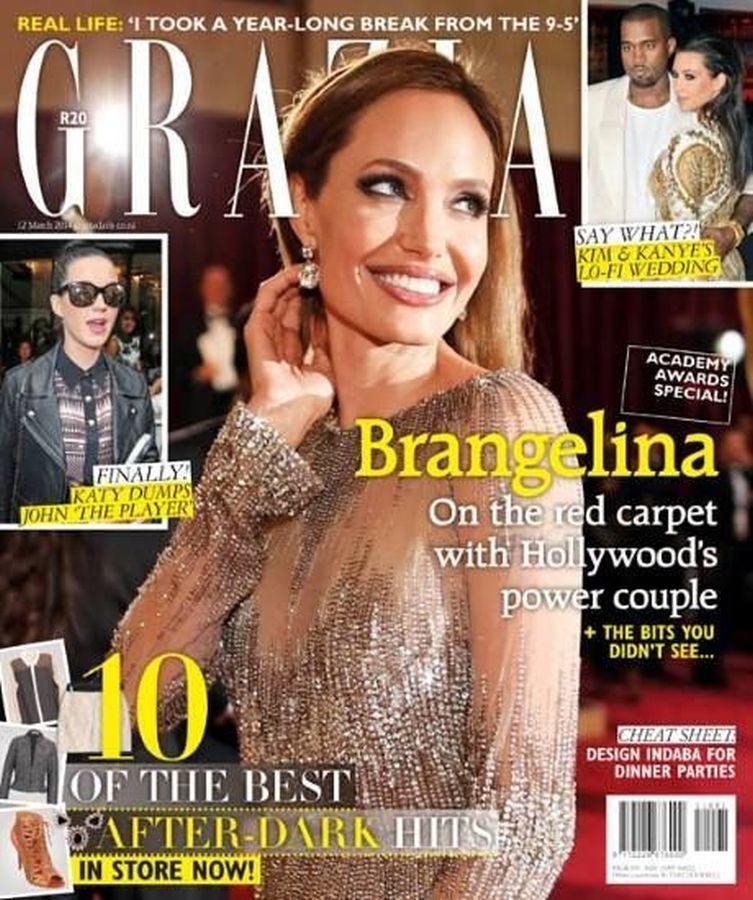 GRAZIA SOUTH AFRICA magazine side cover 12 March 2014