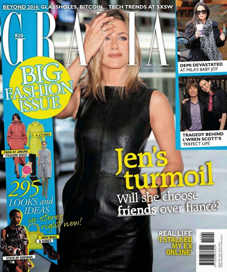 GRAZIA SOUTH AFRICA magazine side cover 2 April 2014