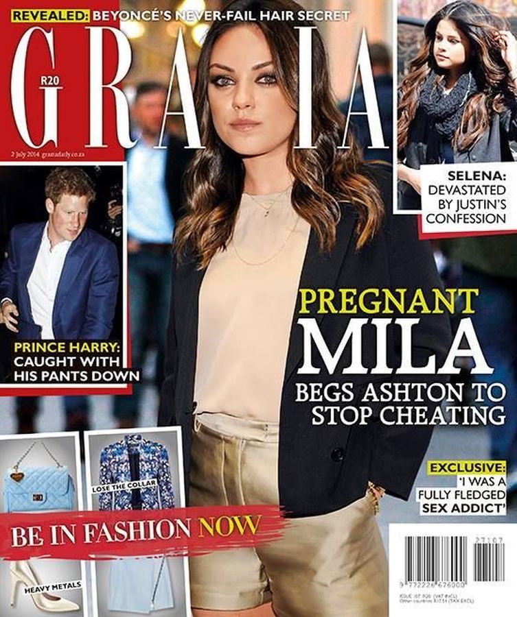 GRAZIA SOUTH AFRICA magazine side cover 2 July 2014