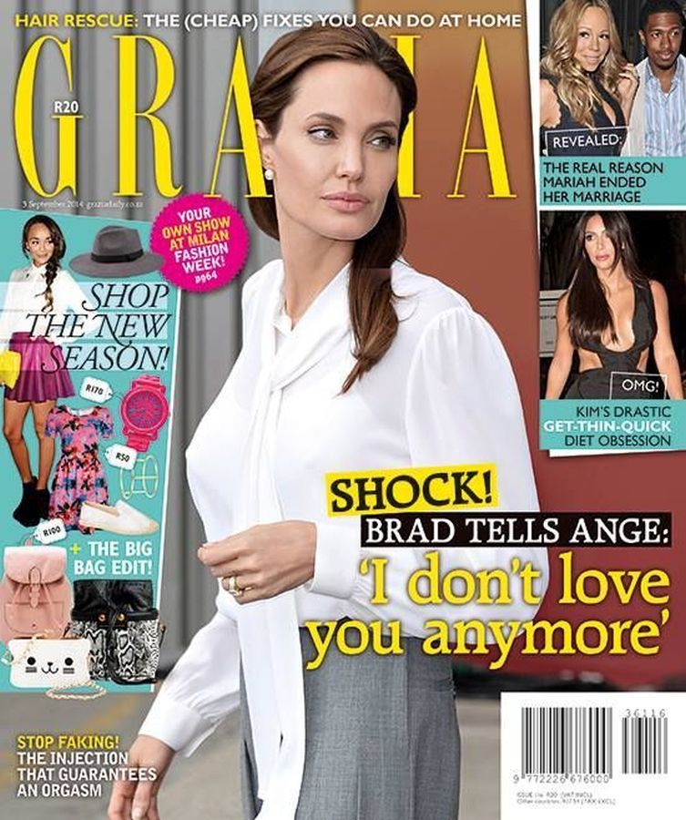 GRAZIA SOUTH AFRICA magazine side cover 3 September 2014