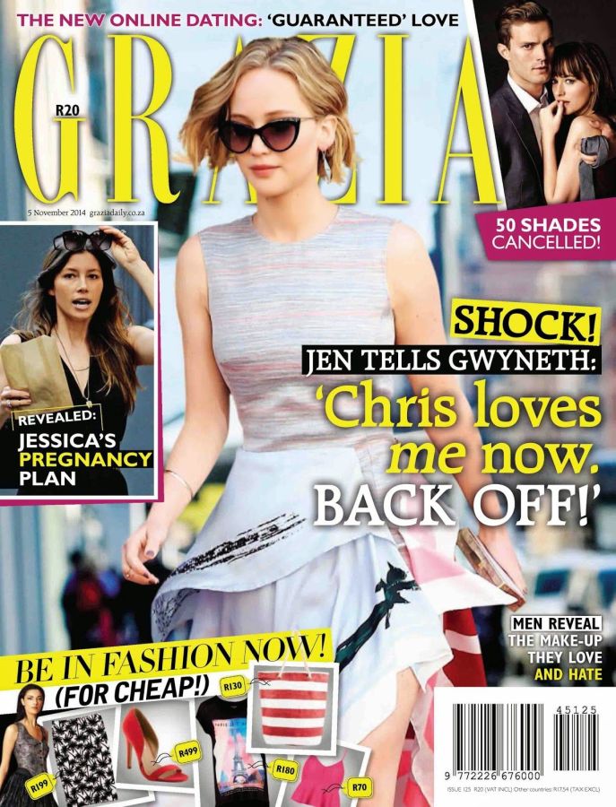 GRAZIA SOUTH AFRICA magazine side cover 5 November 2014