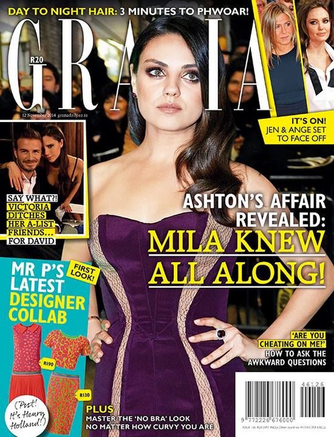 GRAZIA SOUTH AFRICA magazine side cover 12 November 2014