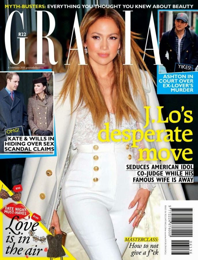 GRAZIA SOUTH AFRICA magazine side cover 4 February 2015