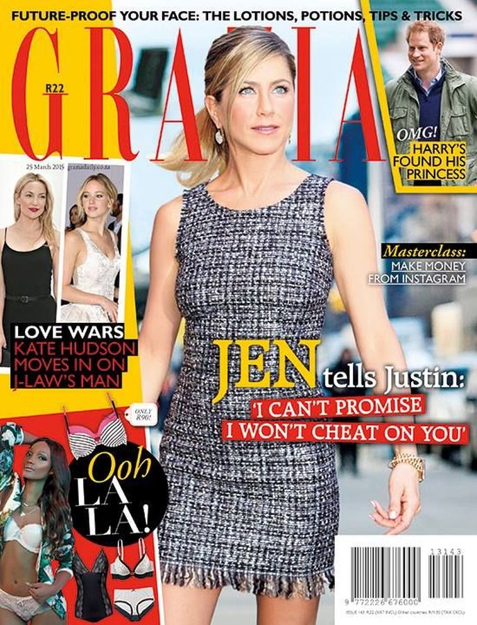 GRAZIA SOUTH AFRICA magazine side cover 25 March 2015