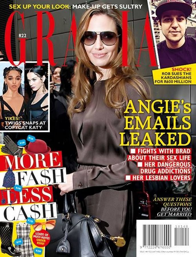 GRAZIA SOUTH AFRICA magazine side cover 29 April 2015
