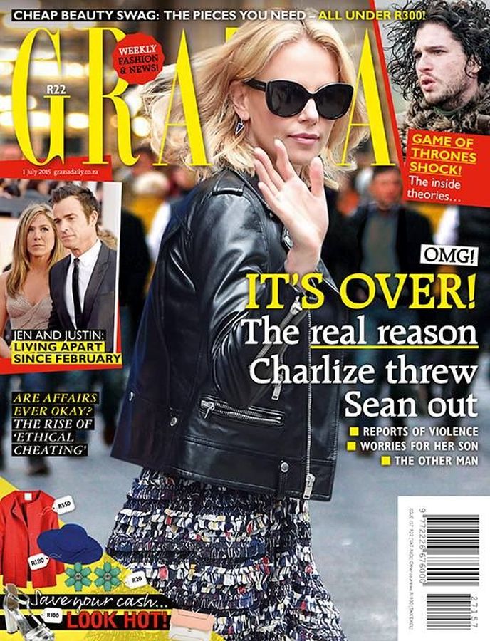 GRAZIA SOUTH AFRICA magazine side cover 1 July 2015