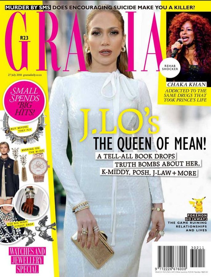 GRAZIA SOUTH AFRICA magazine side cover 27 July 2016