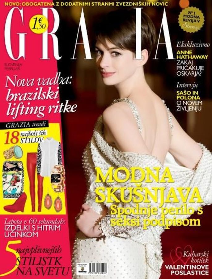 GRAZIA SLOVENIA magazine side cover  February 2013